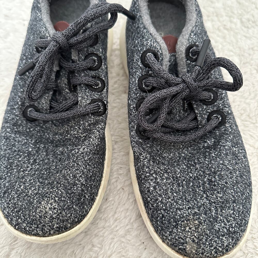 allbirds Charcoal Wool Runner Sneakers with Cream Sole - Picture 4 of 11